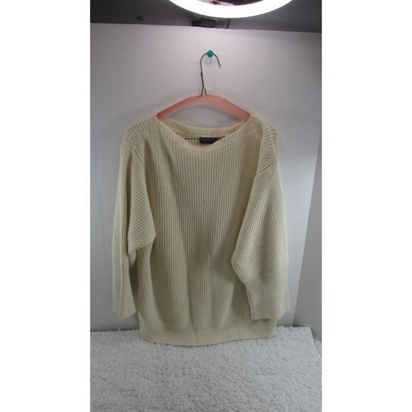 Collectables Womens Cream Sweater 3/4 sleeve Sz M - Picture 1 of 6